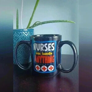 Nurses can handle anything Coffee  Tea Mug Ceramic Cup ☕️